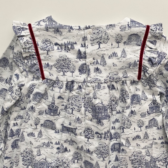 Edgehill Collection x Darby Fallon Clark Nwt Ansley Toile Long Sleeve Dress 6 - Picture 4 of 5